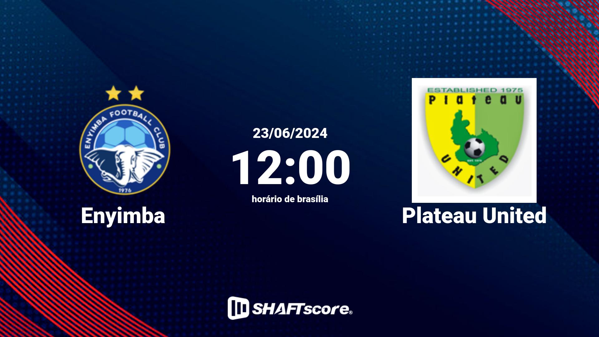 Estatísticas do jogo Enyimba vs Plateau United 23.06 12:00