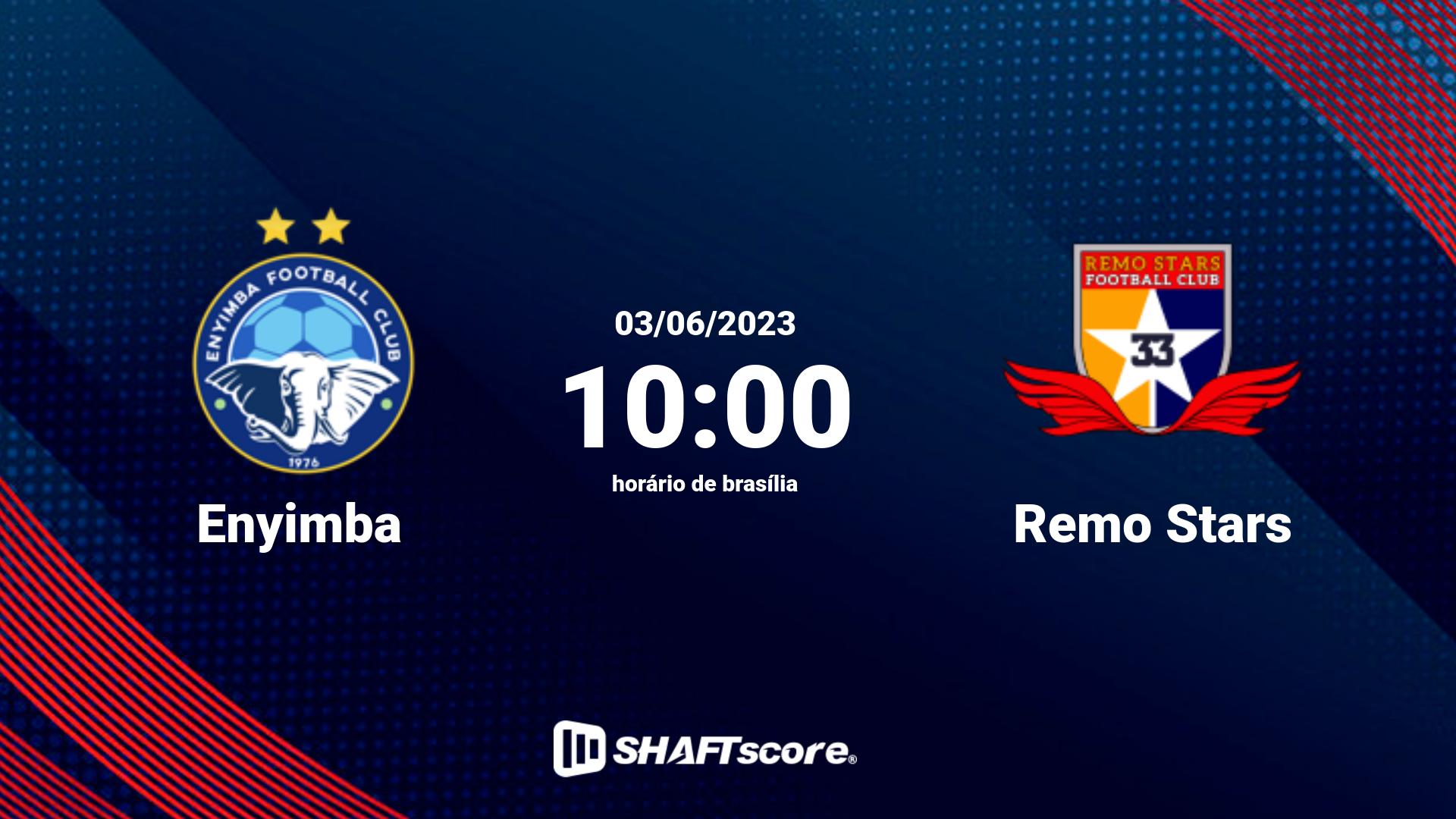 Estatísticas do jogo Enyimba vs Remo Stars 03.06 10:00