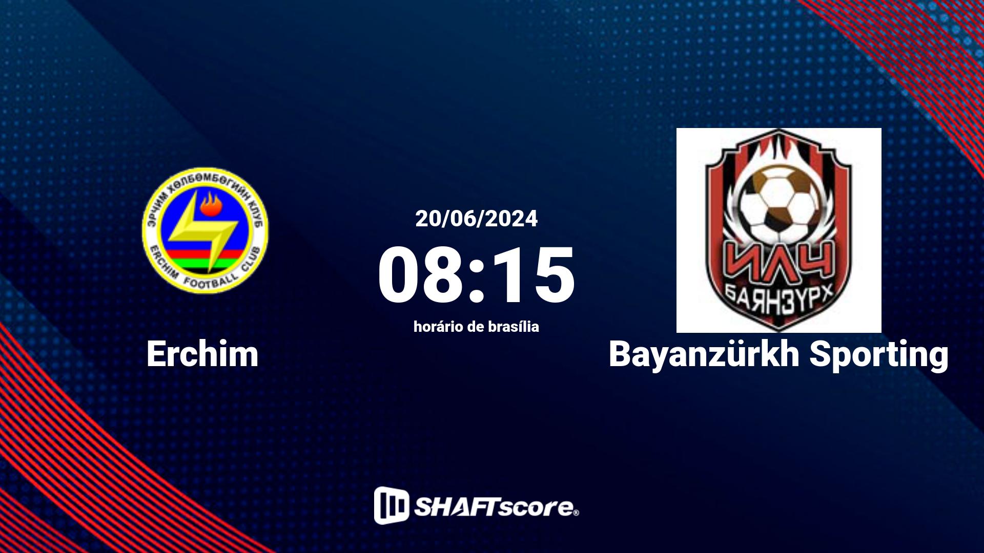 Estatísticas do jogo Erchim vs Bayanzürkh Sporting 20.06 08:15