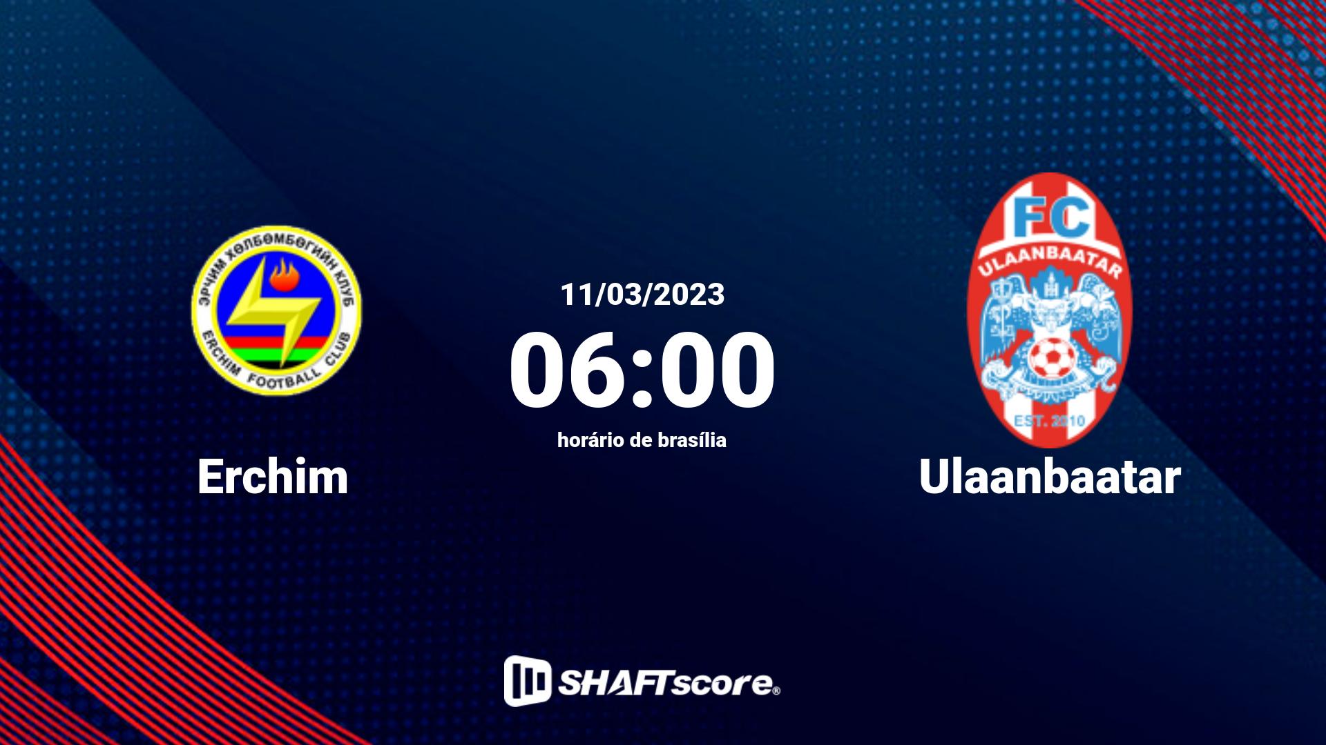 Estatísticas do jogo Erchim vs Ulaanbaatar 11.03 06:00