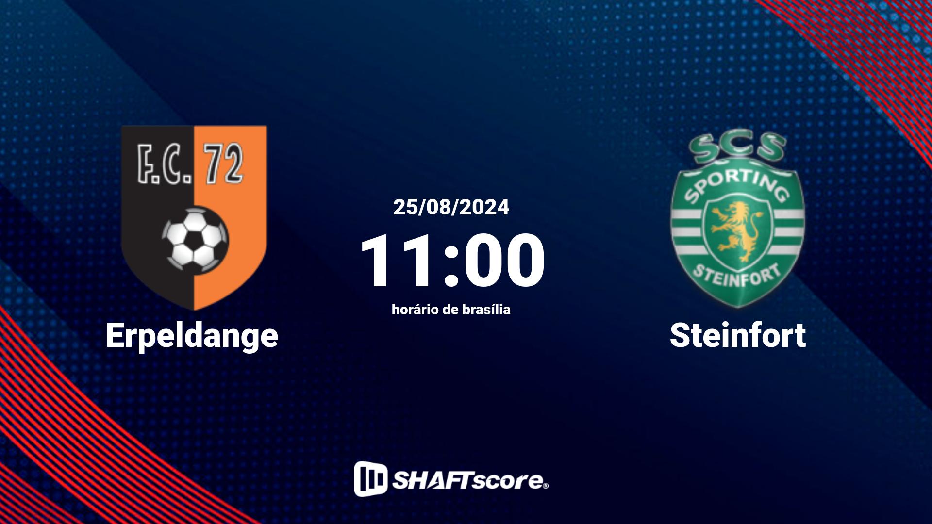 Estatísticas do jogo Erpeldange vs Steinfort 25.08 11:00