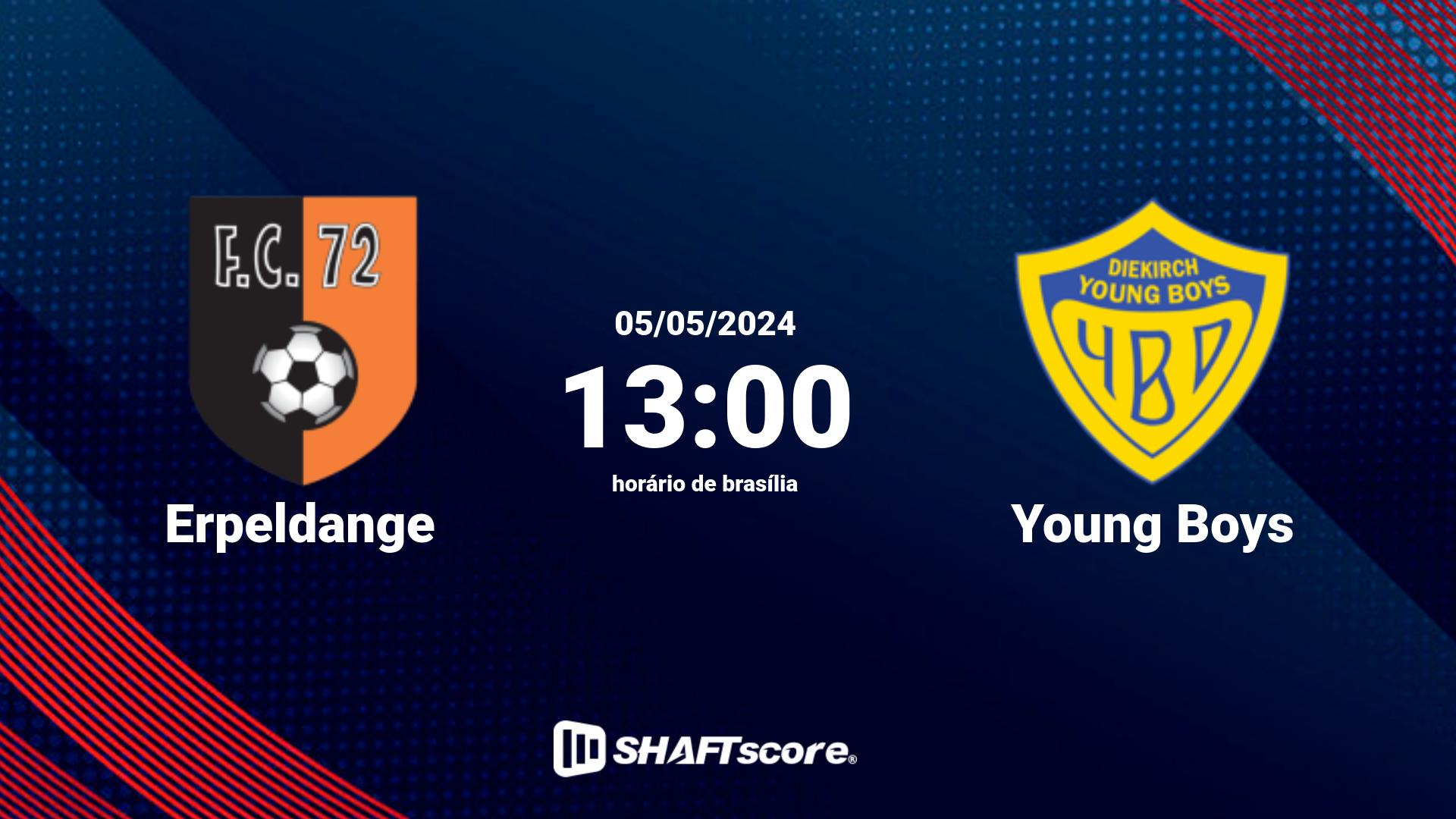 Estatísticas do jogo Erpeldange vs Young Boys 05.05 13:00