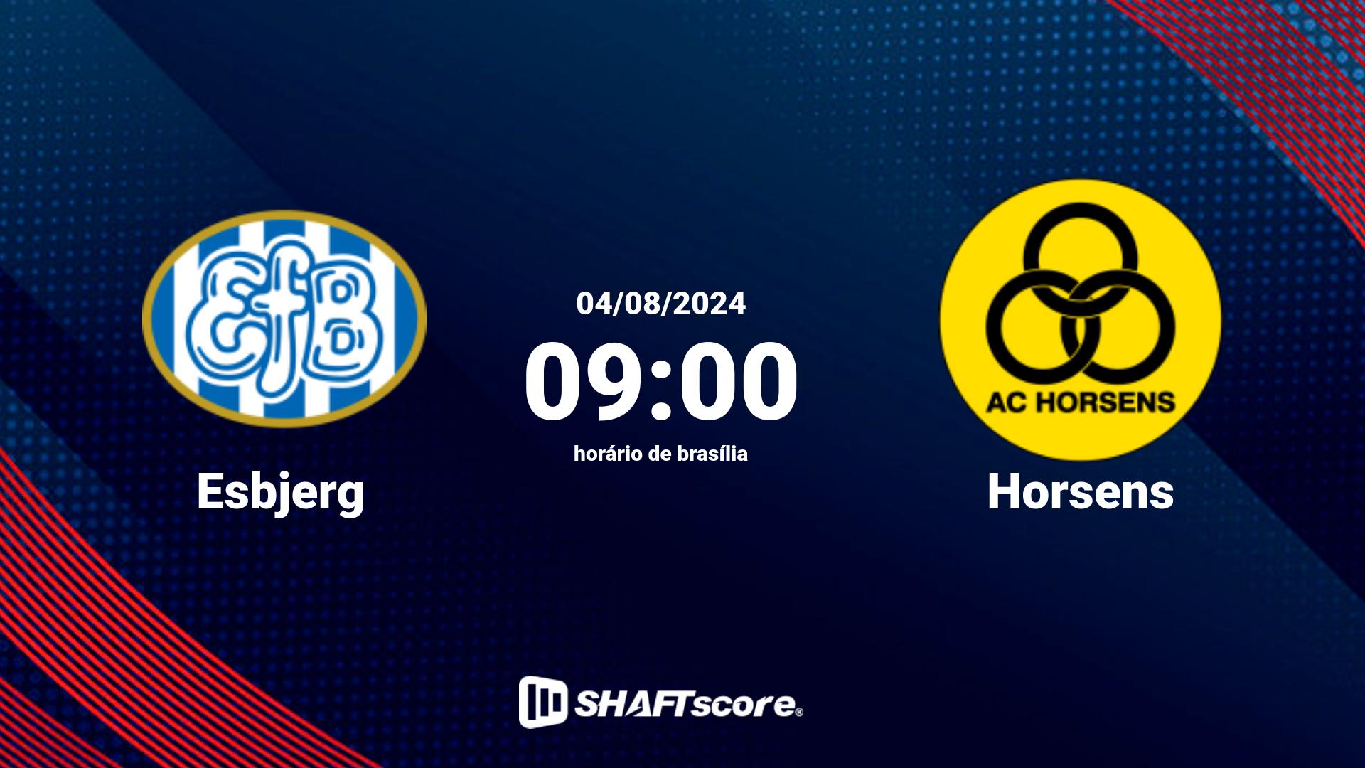 Estatísticas do jogo Esbjerg vs Horsens 04.08 09:00