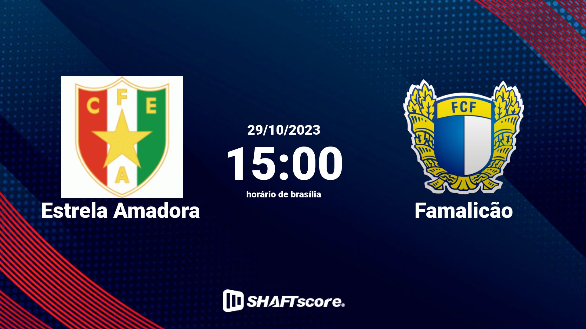 Estatísticas do jogo Estrela Amadora vs Famalicão 29.10 15:00