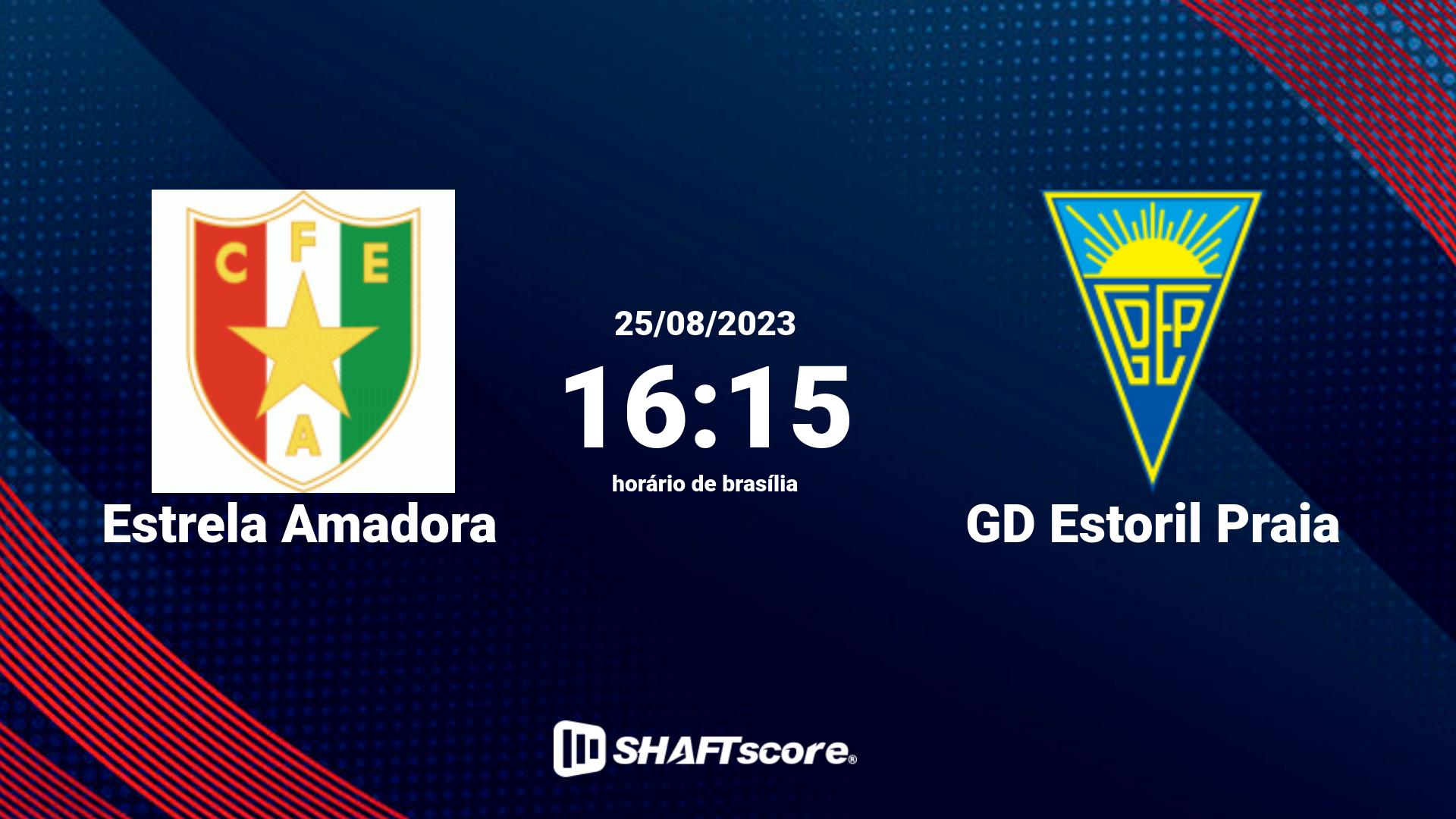 Estatísticas do jogo Estrela Amadora vs GD Estoril Praia 25.08 16:15