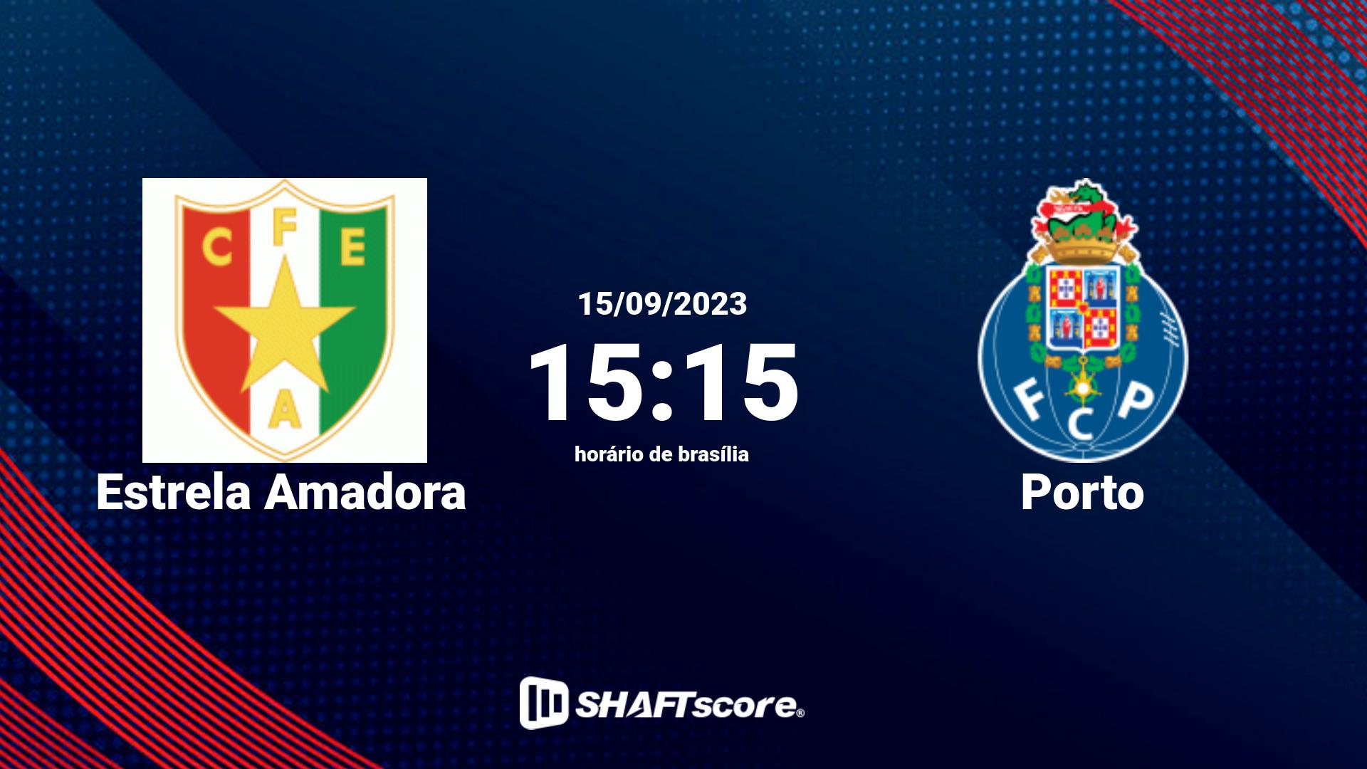 Estatísticas do jogo Estrela Amadora vs Porto 15.09 15:15