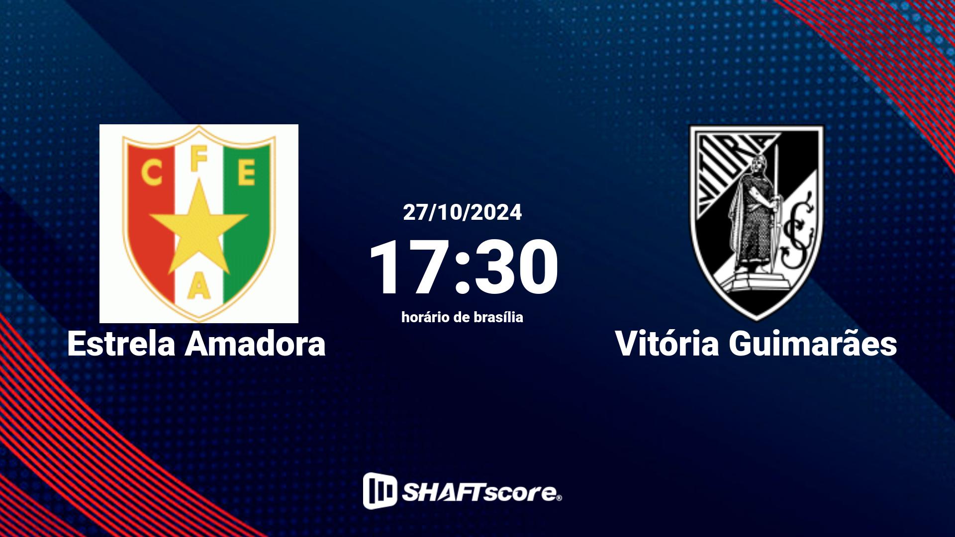 Estatísticas do jogo Estrela Amadora vs Vitória Guimarães 27.10 17:30