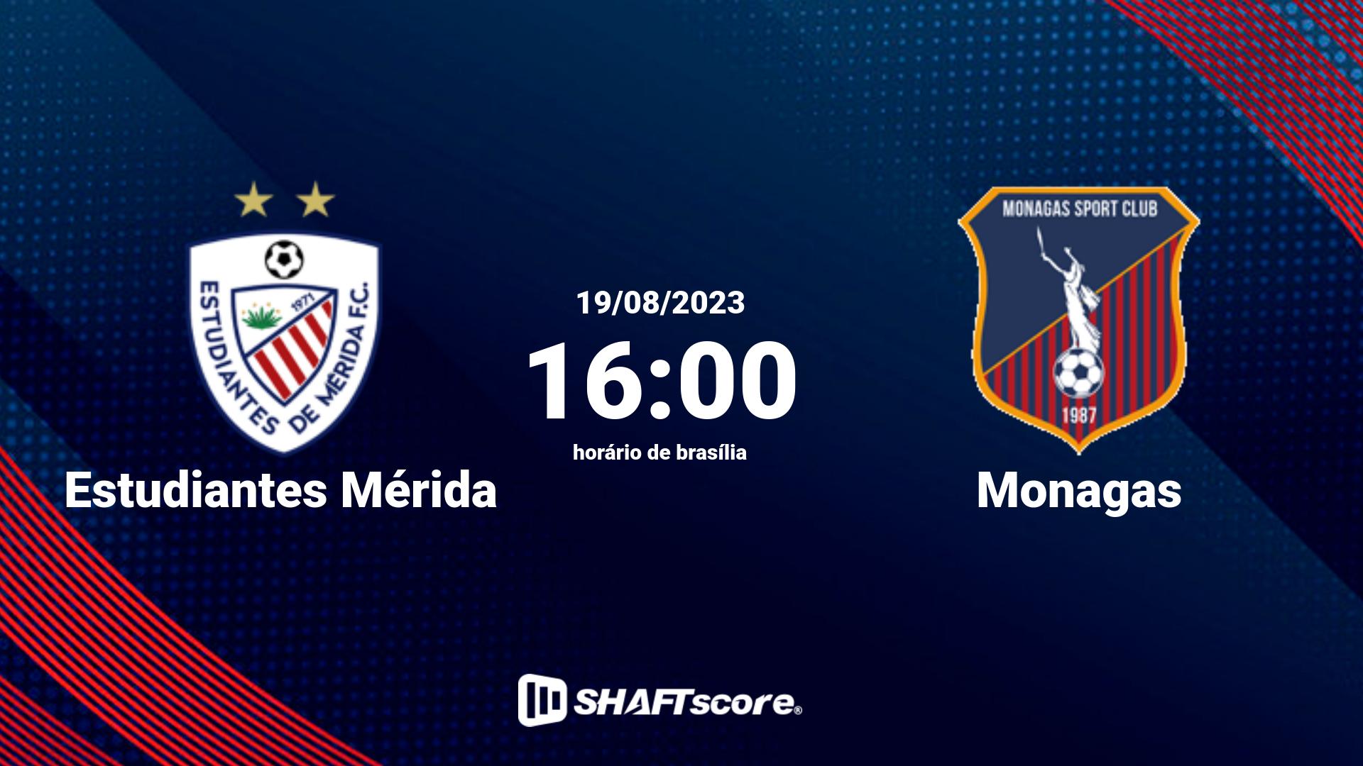 Estatísticas do jogo Estudiantes Mérida vs Monagas 19.08 16:00