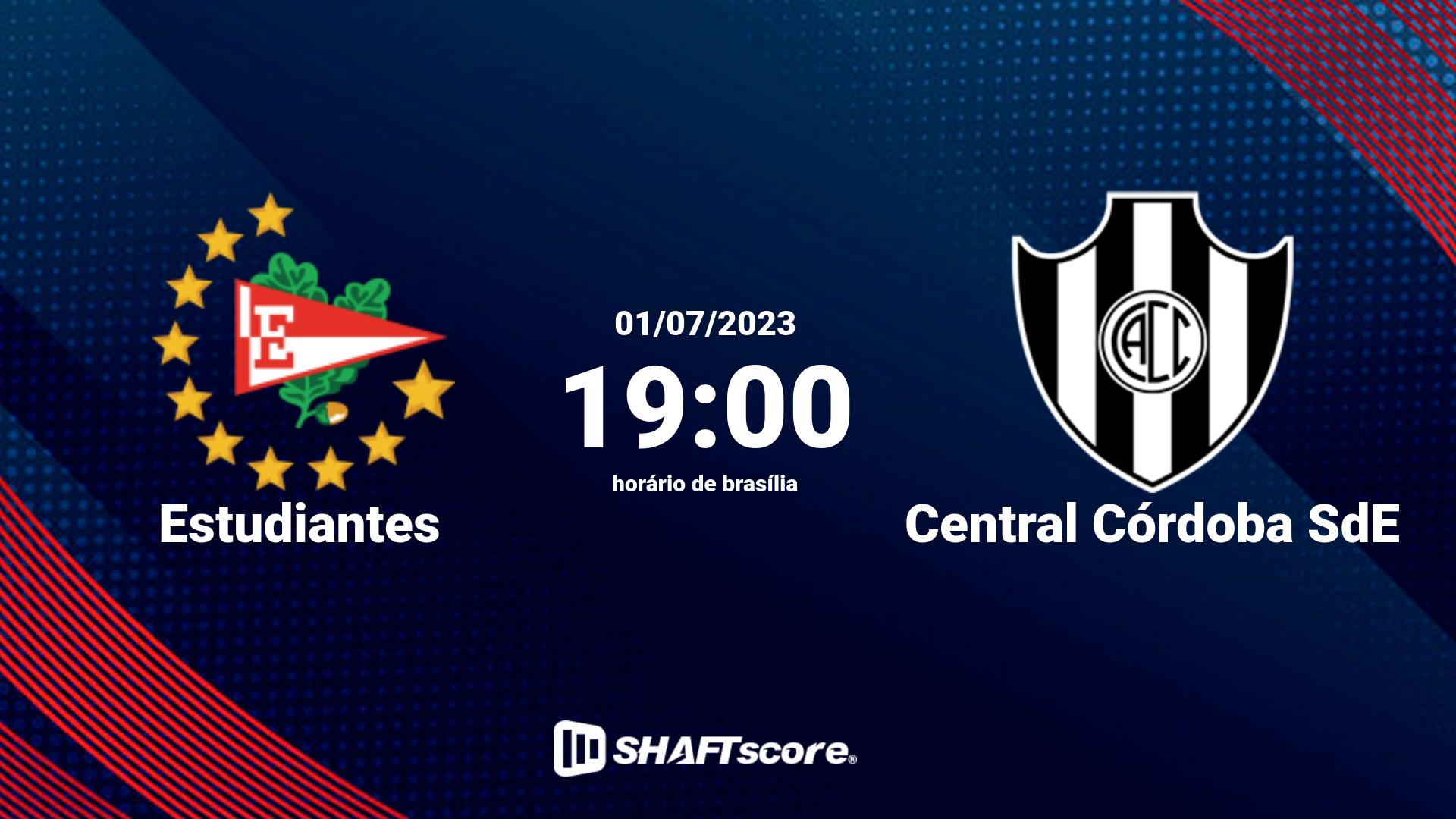 Estatísticas do jogo Estudiantes vs Central Córdoba SdE 01.07 19:00