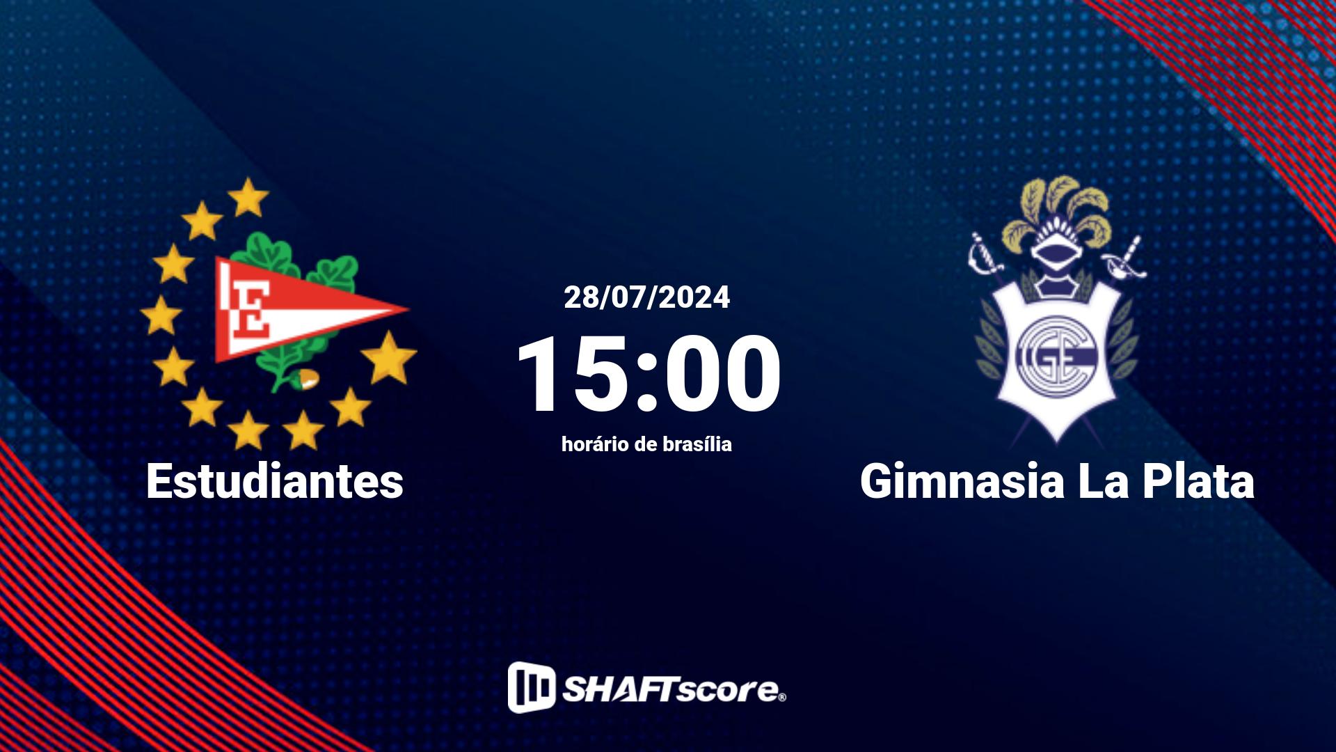 Estatísticas do jogo Estudiantes vs Gimnasia La Plata 28.07 15:00