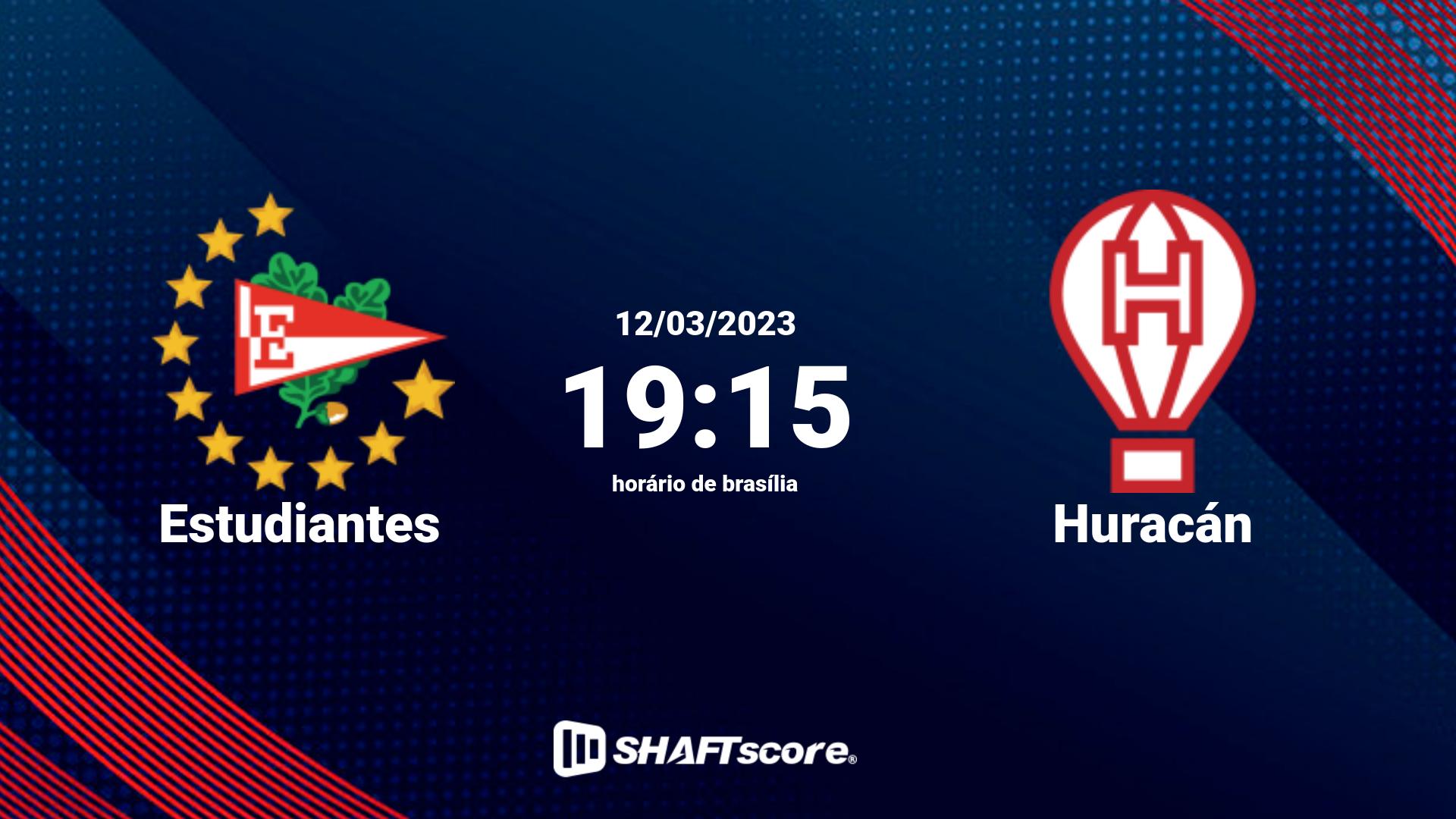 Estatísticas do jogo Estudiantes vs Huracán 12.03 19:15