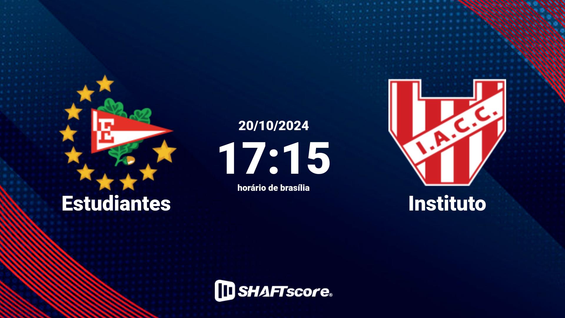 Estatísticas do jogo Estudiantes vs Instituto 20.10 17:15