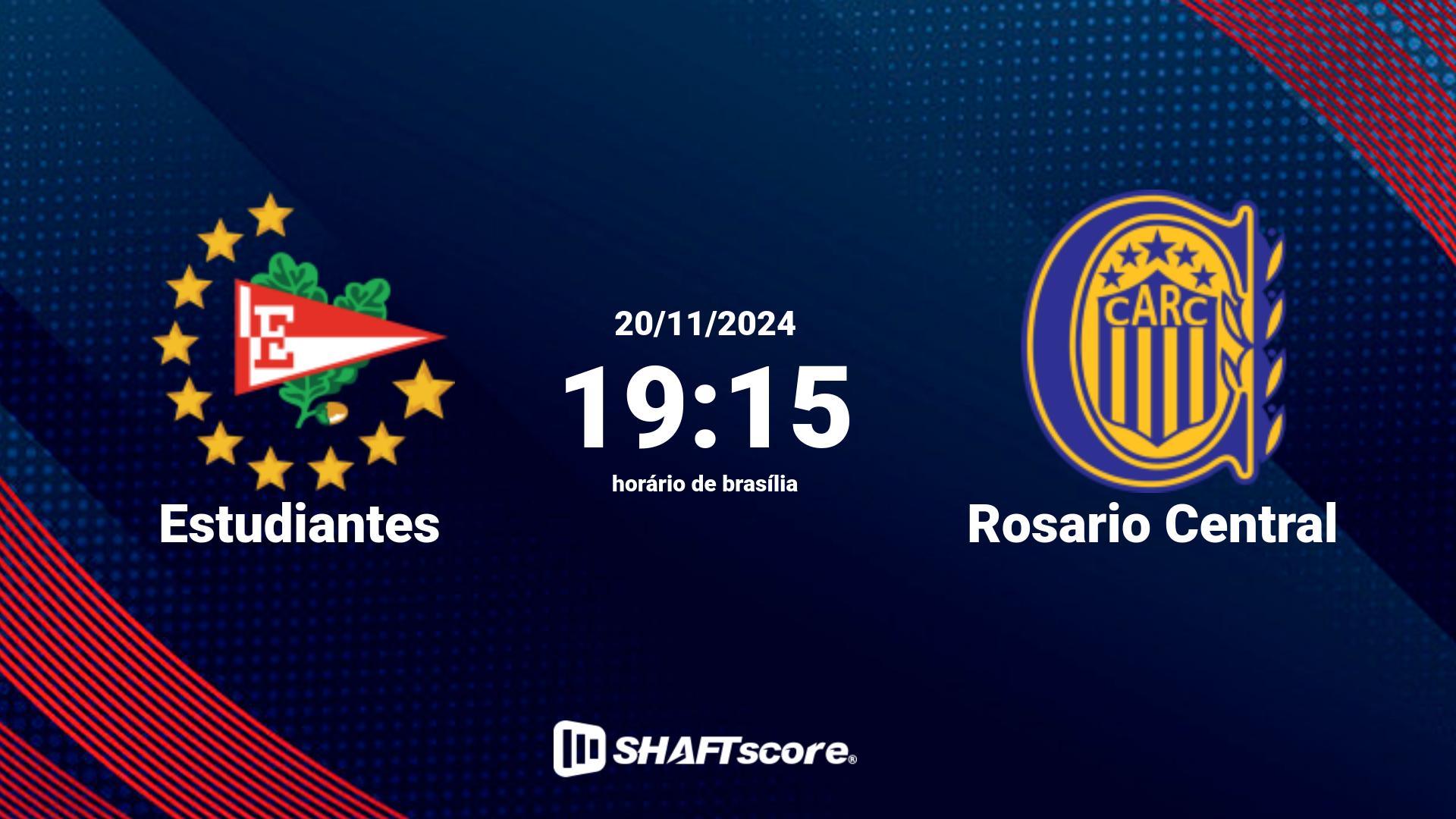 Estatísticas do jogo Estudiantes vs Rosario Central 20.11 19:15