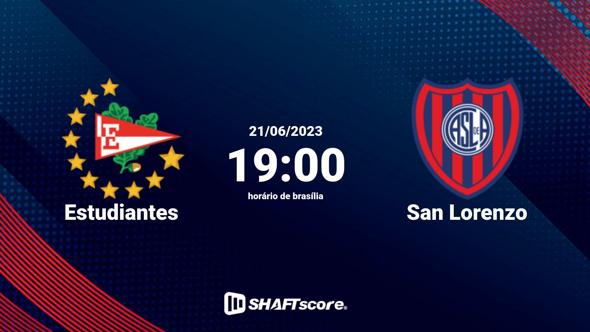 Estatísticas do jogo Estudiantes vs San Lorenzo 21.06 19:00