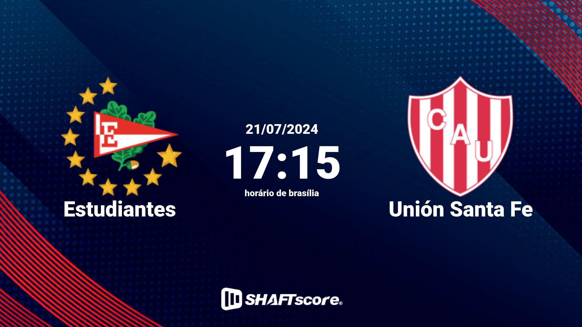 Estatísticas do jogo Estudiantes vs Unión Santa Fe 21.07 17:15