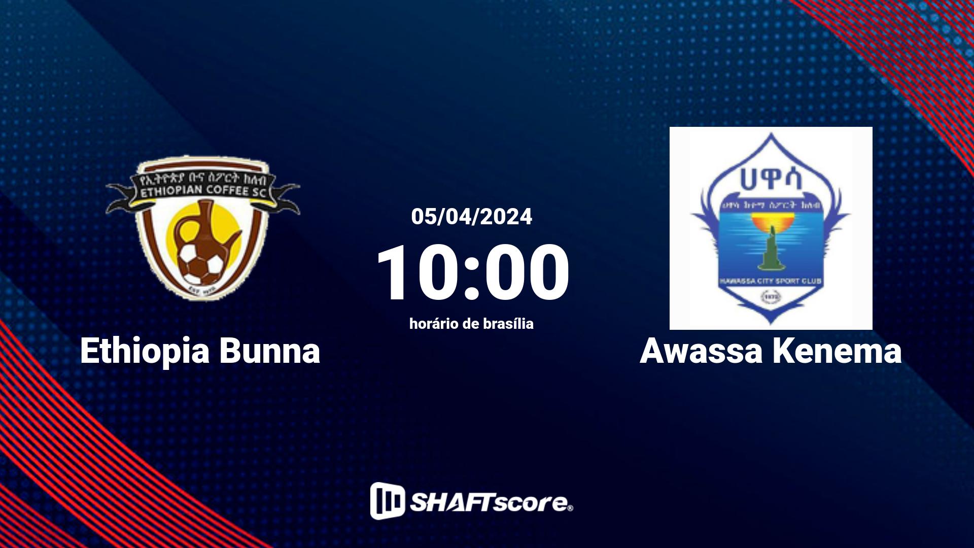 Estatísticas do jogo Ethiopia Bunna vs Awassa Kenema 05.04 10:00