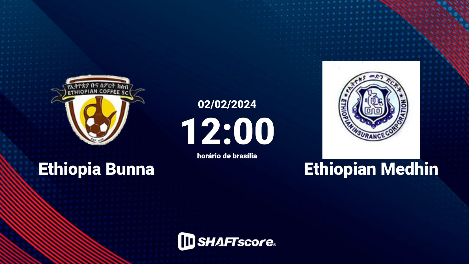 Estatísticas do jogo Ethiopia Bunna vs Ethiopian Medhin 02.02 12:00