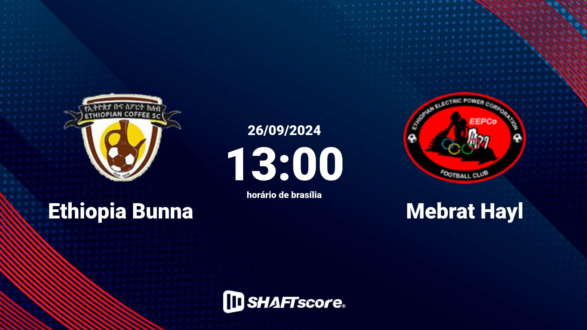 Estatísticas do jogo Ethiopia Bunna vs Mebrat Hayl 26.09 13:00