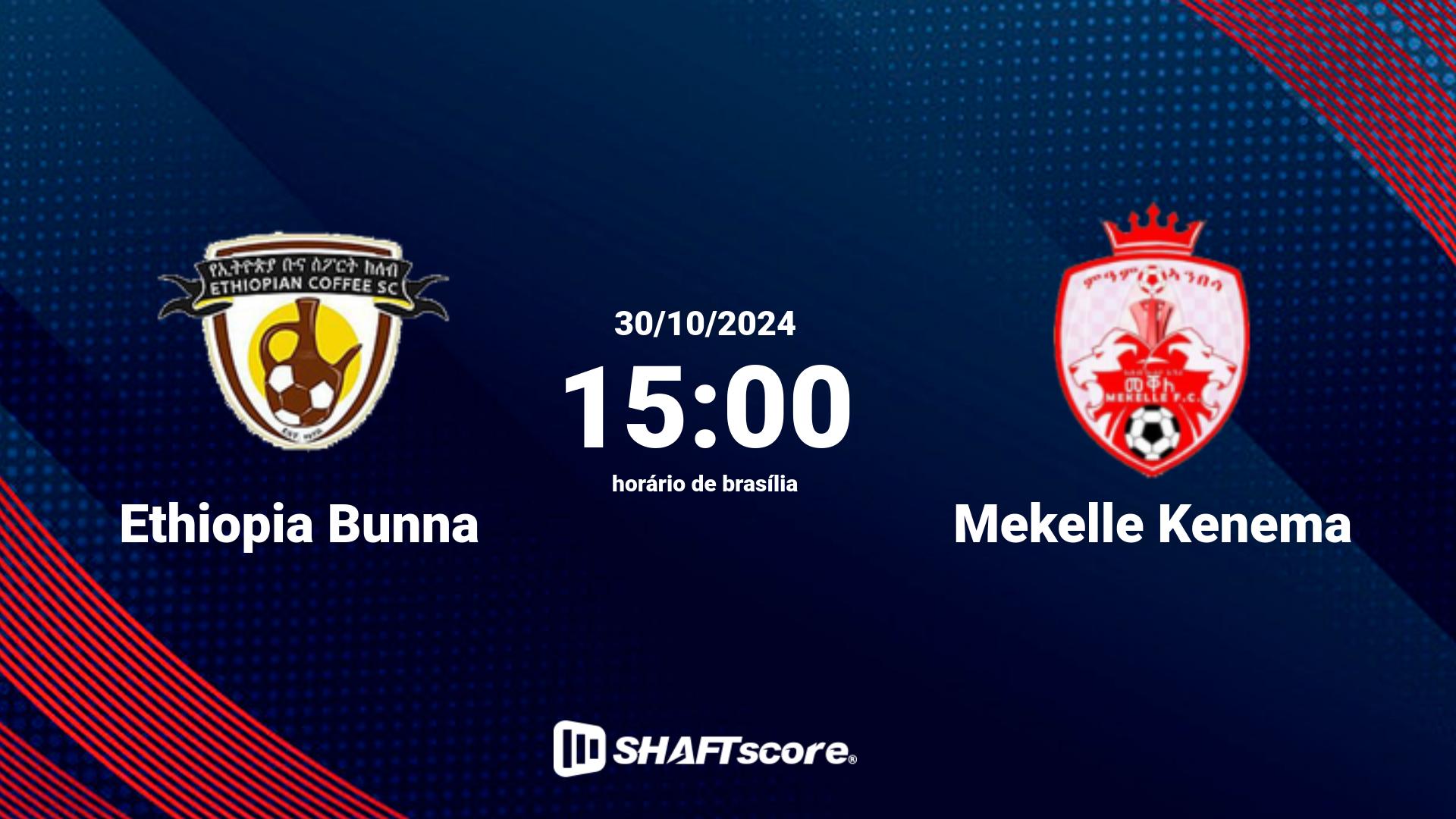 Estatísticas do jogo Ethiopia Bunna vs Mekelle Kenema 31.10 13:00