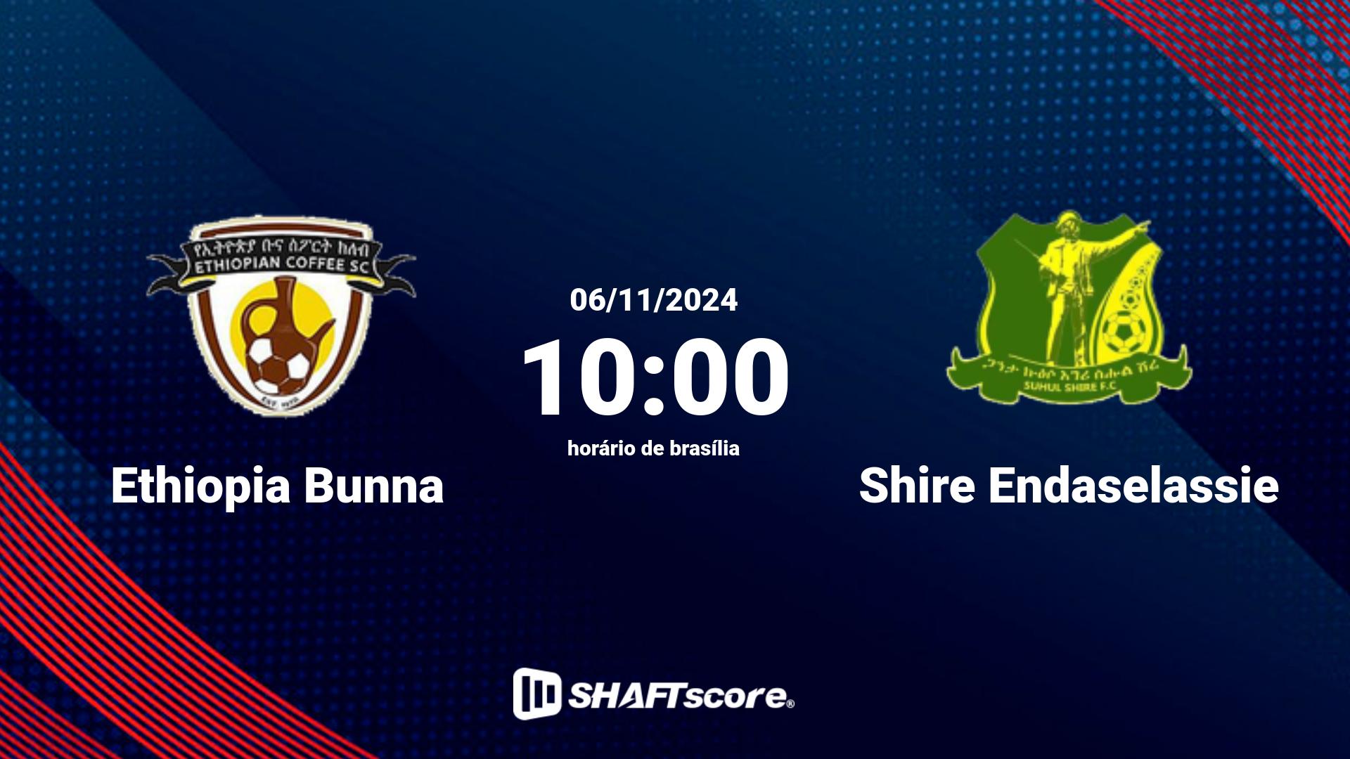 Estatísticas do jogo Ethiopia Bunna vs Shire Endaselassie 06.11 10:00