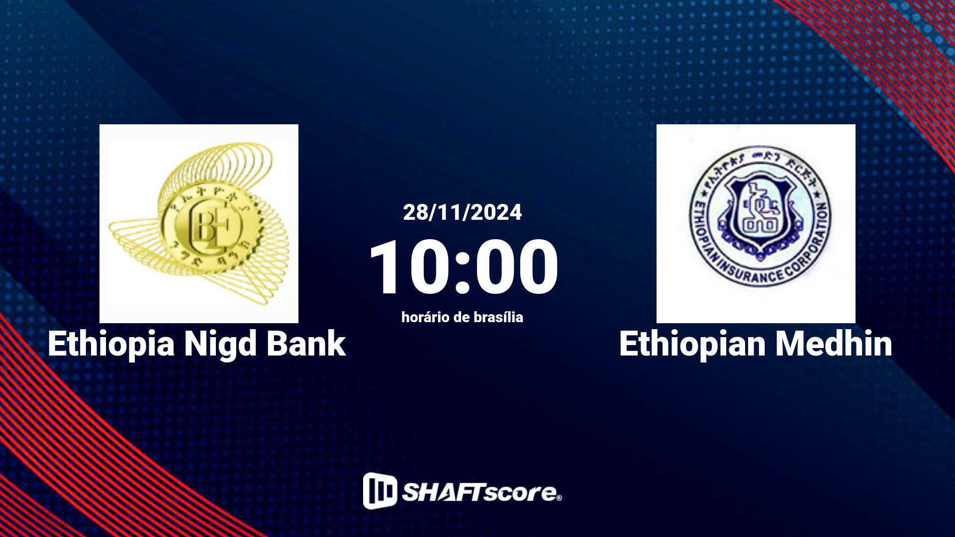 Estatísticas do jogo Ethiopia Nigd Bank vs Ethiopian Medhin 28.11 10:00