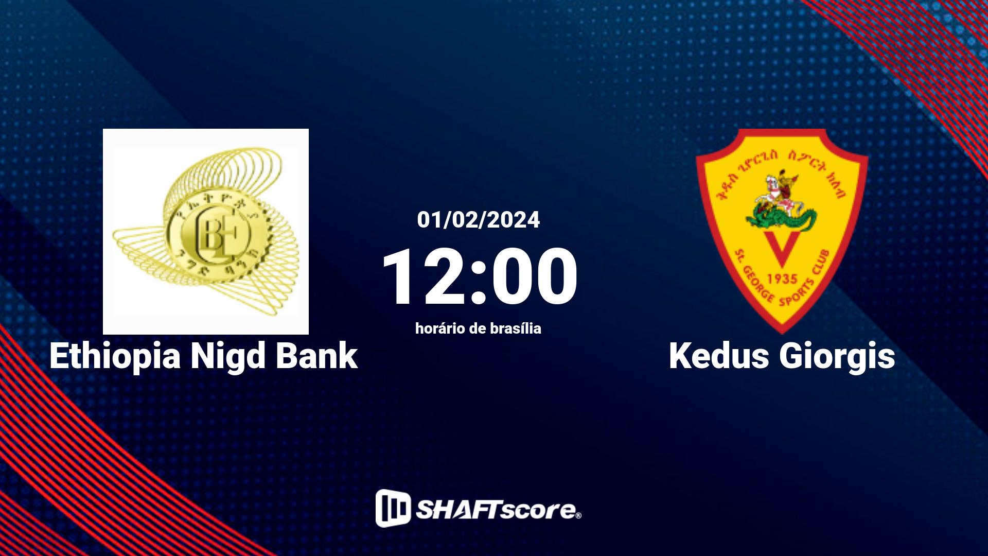 Estatísticas do jogo Ethiopia Nigd Bank vs Kedus Giorgis 01.02 12:00