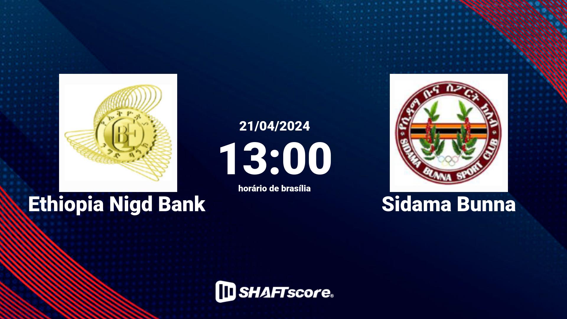 Estatísticas do jogo Ethiopia Nigd Bank vs Sidama Bunna 21.04 13:00