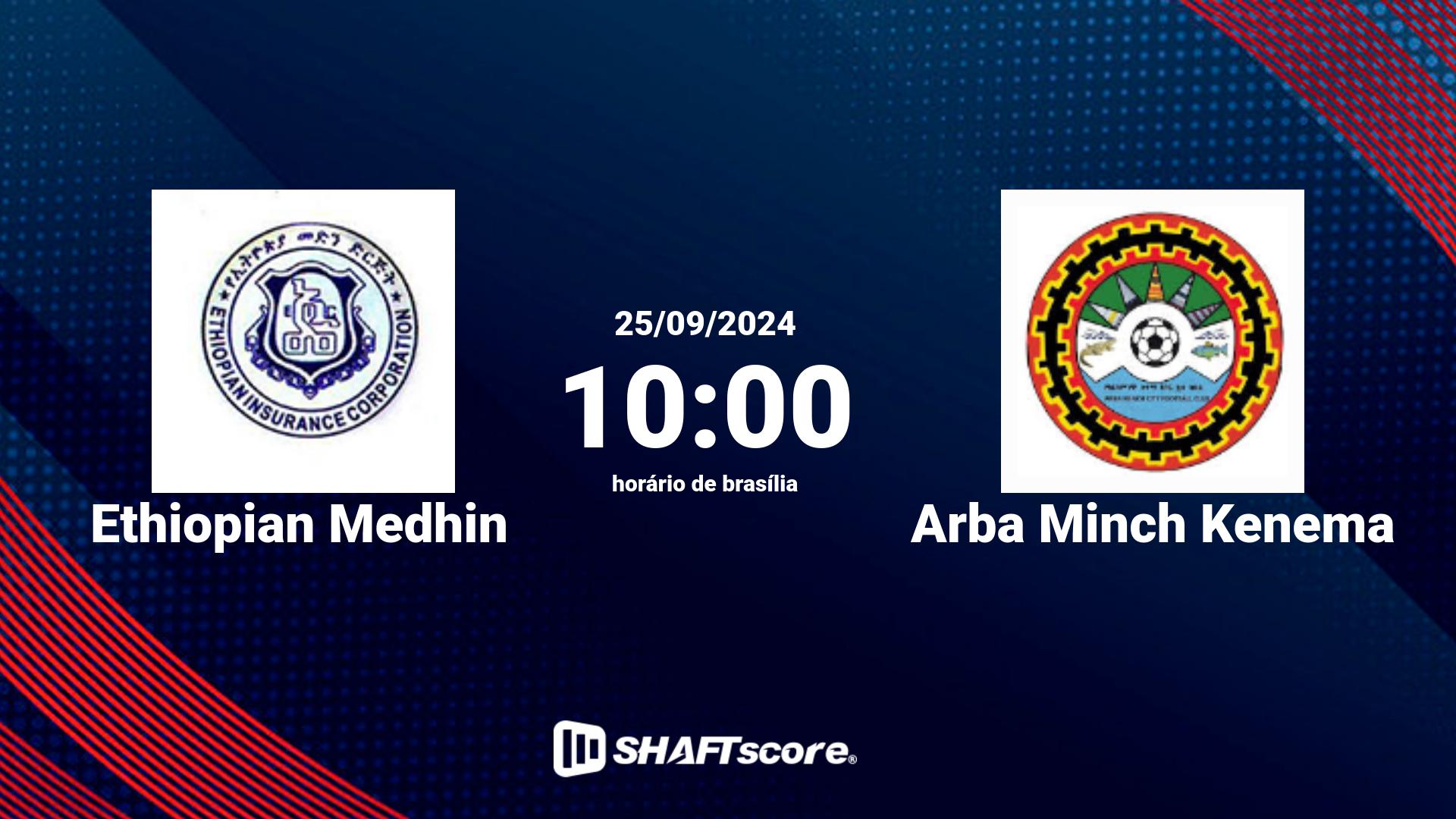 Estatísticas do jogo Ethiopian Medhin vs Arba Minch Kenema 25.09 10:00