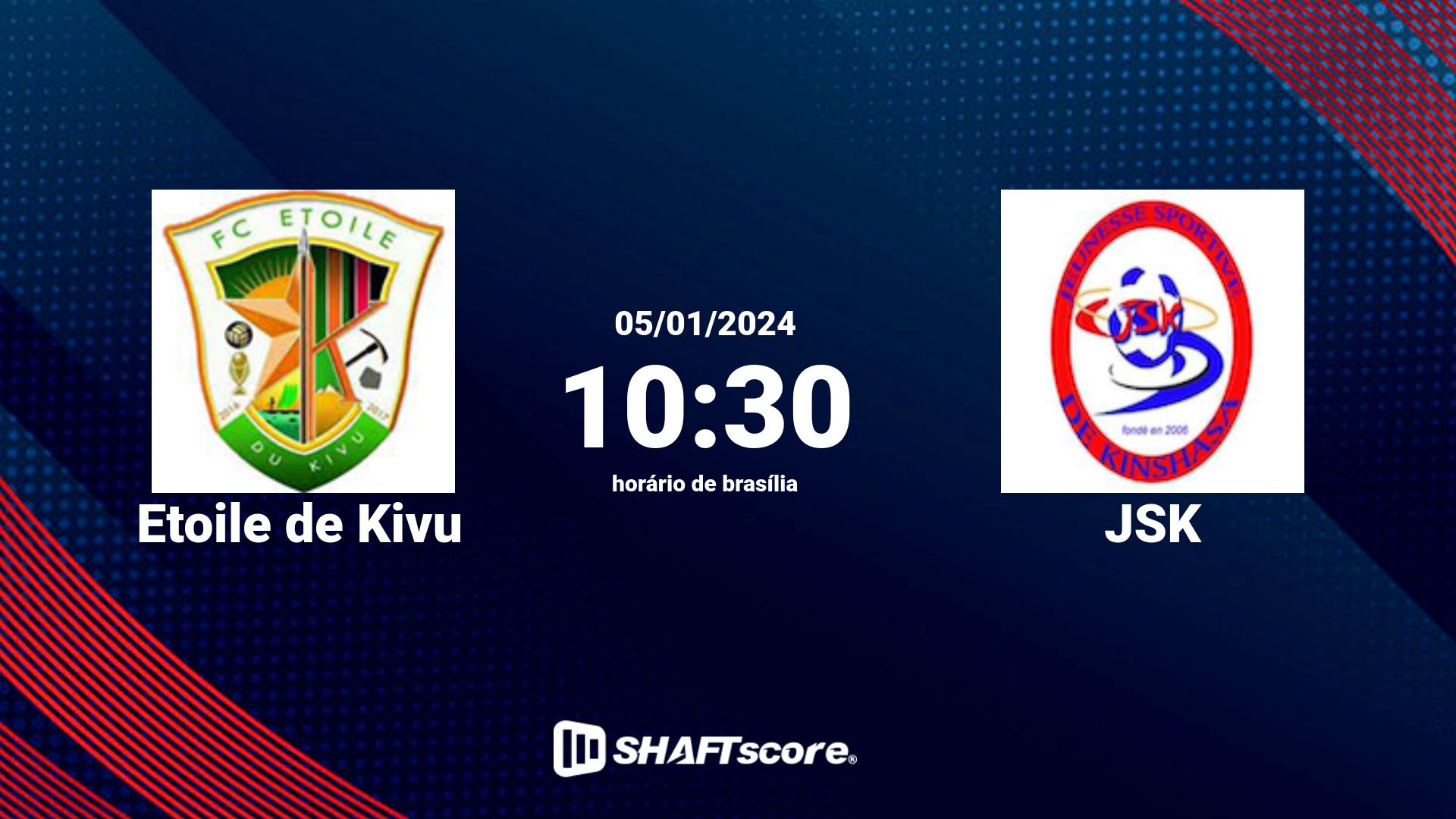 Estatísticas do jogo Etoile de Kivu vs JSK 05.01 10:30