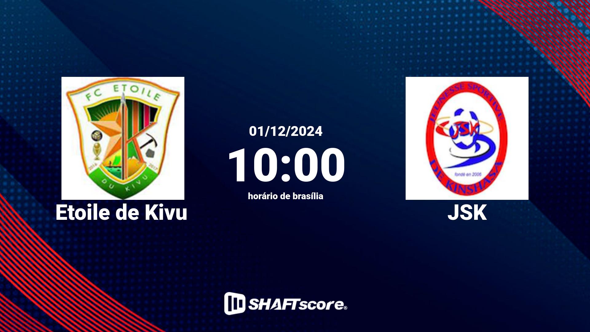 Estatísticas do jogo Etoile de Kivu vs JSK 01.12 10:00