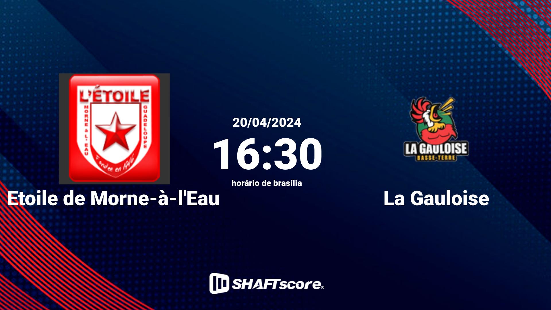 Estatísticas do jogo Etoile de Morne-à-l'Eau vs La Gauloise 20.04 16:30