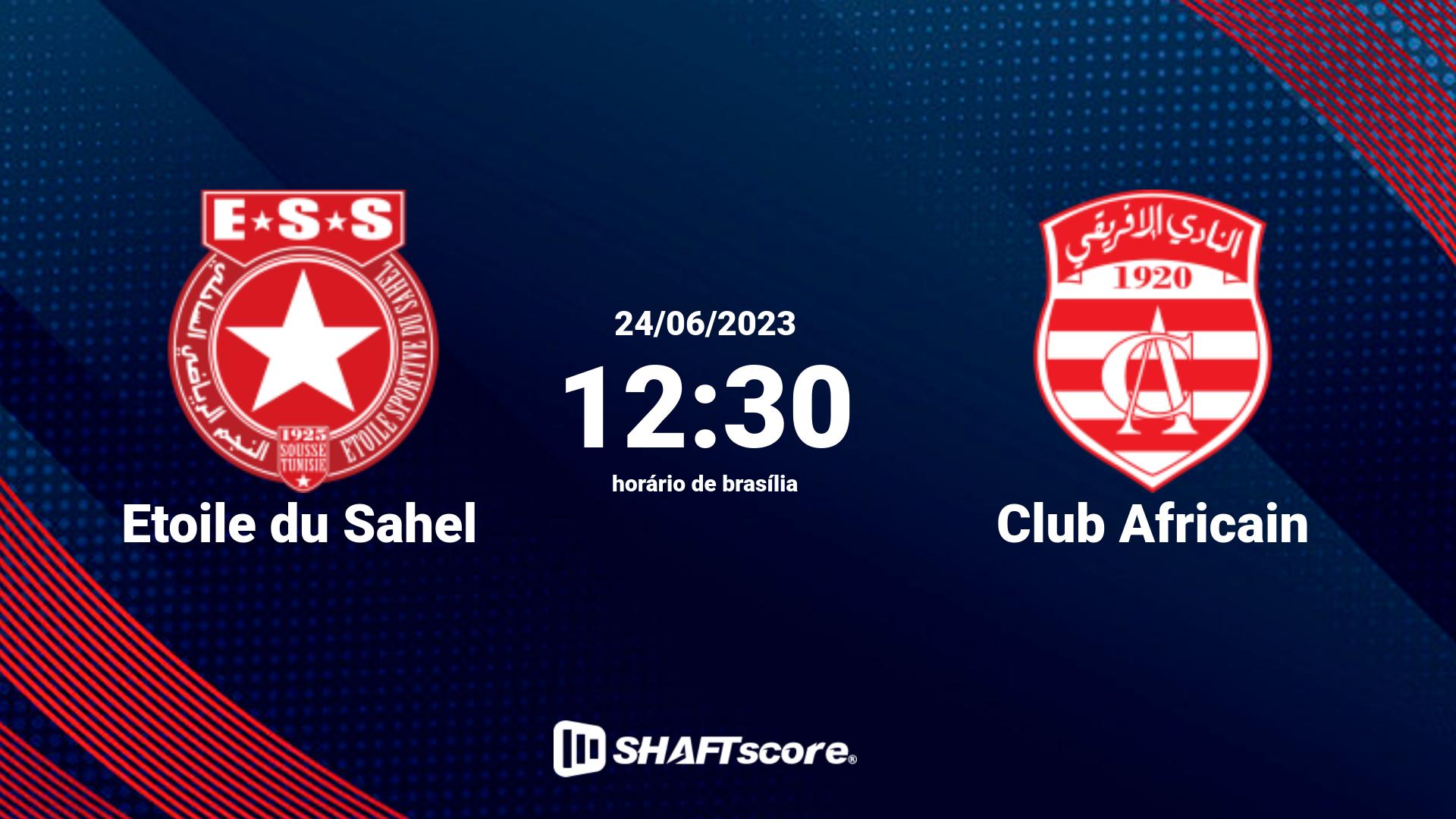 Estatísticas do jogo Etoile du Sahel vs Club Africain 24.06 12:30