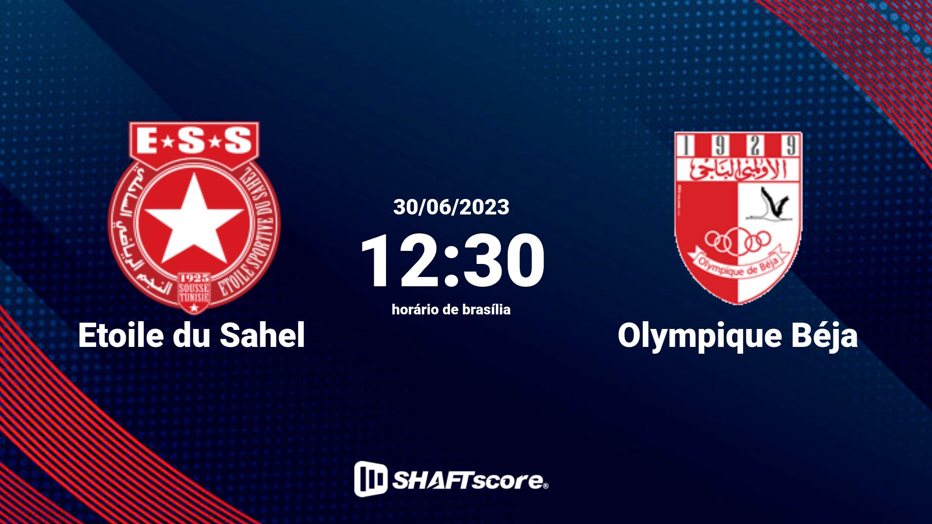 Estatísticas do jogo Etoile du Sahel vs Olympique Béja 30.06 12:30