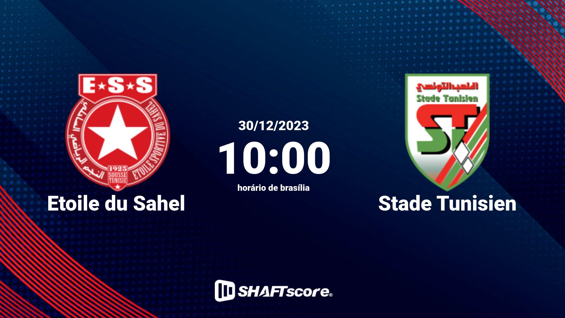 Estatísticas do jogo Etoile du Sahel vs Stade Tunisien 30.12 10:00