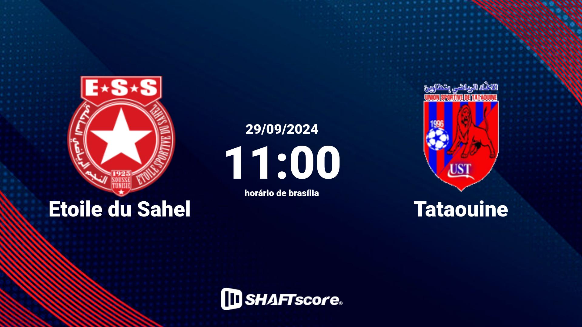 Estatísticas do jogo Etoile du Sahel vs Tataouine 29.09 11:00