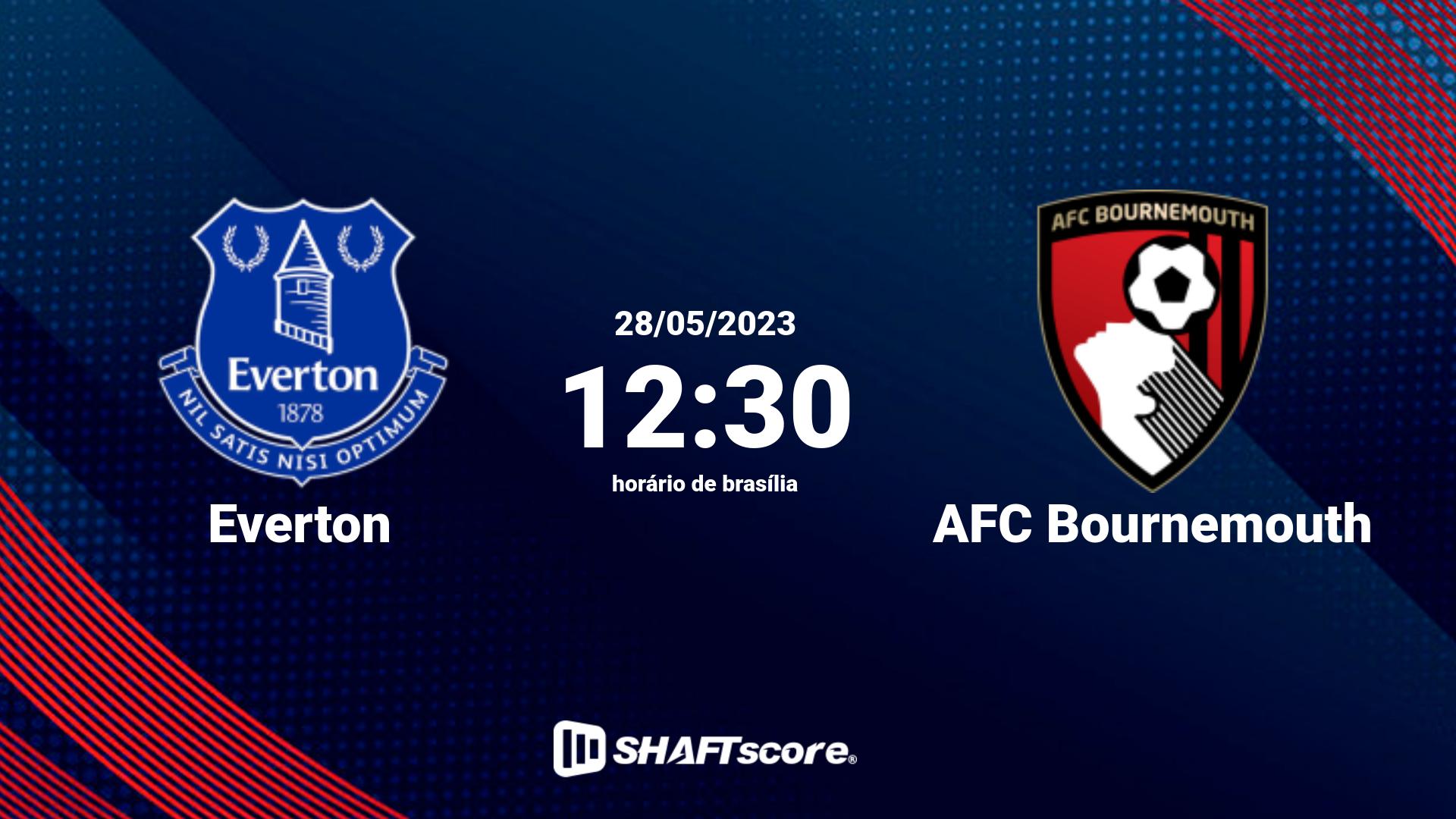 Estatísticas do jogo Everton vs AFC Bournemouth 28.05 12:30