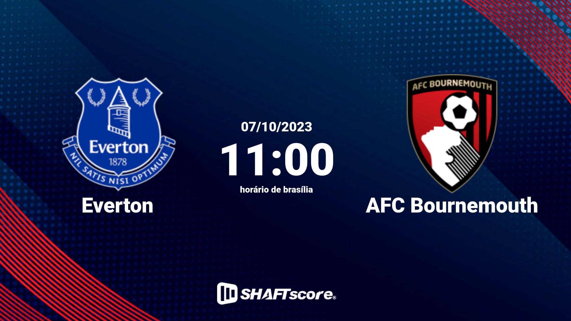 Estatísticas do jogo Everton vs AFC Bournemouth 07.10 11:00