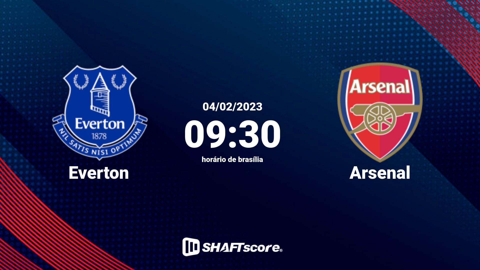 Estatísticas do jogo Everton vs Arsenal 04.02 09:30