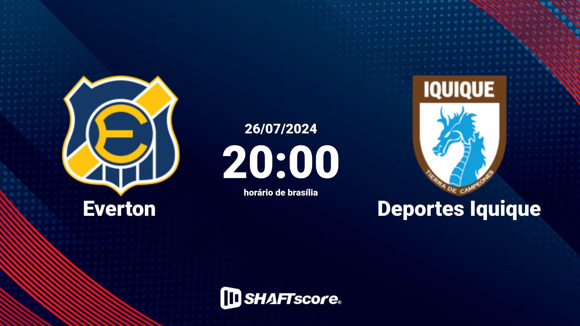 Estatísticas do jogo Everton vs Deportes Iquique 26.07 20:00