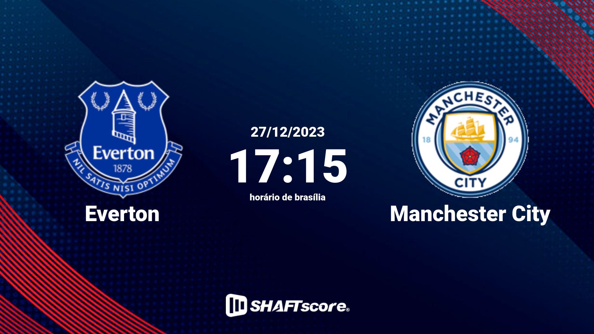 Estatísticas do jogo Everton vs Manchester City 27.12 17:15