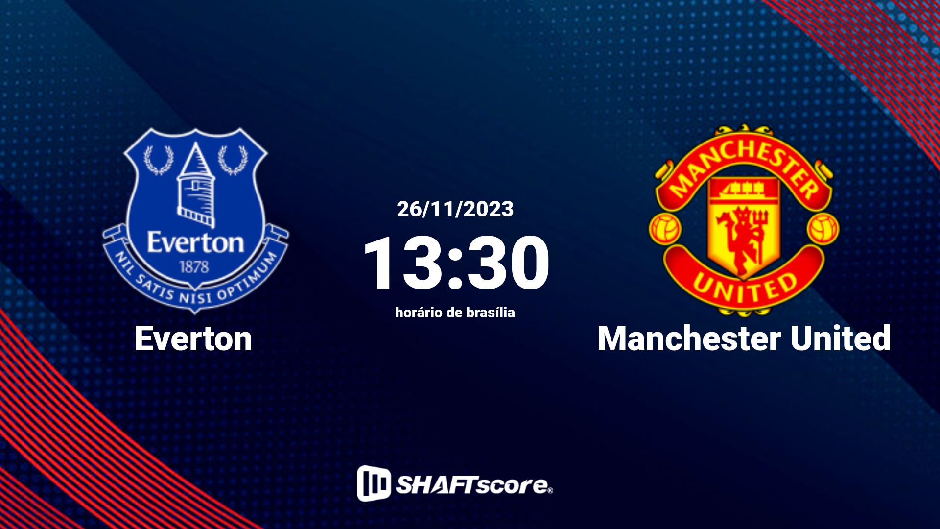 Estatísticas do jogo Everton vs Manchester United 26.11 13:30