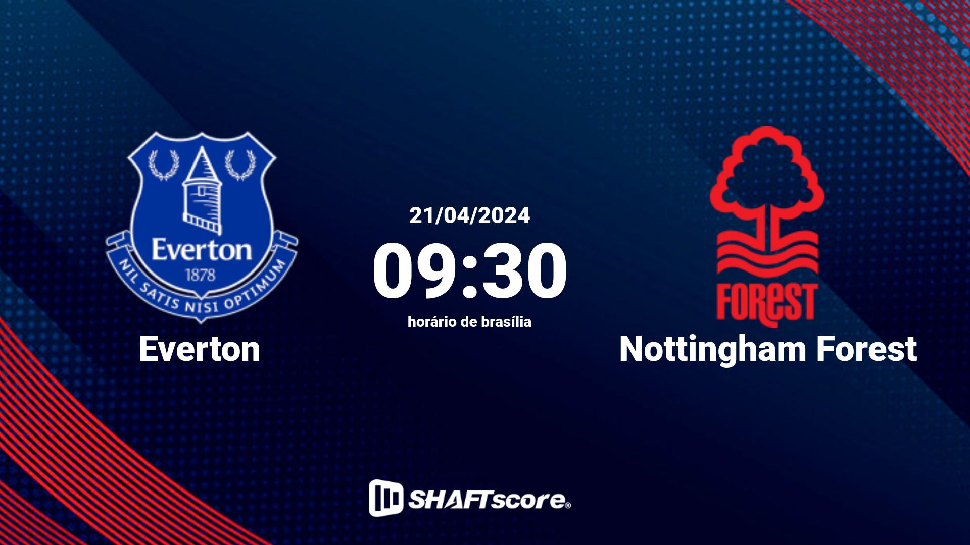 Estatísticas do jogo Everton vs Nottingham Forest 21.04 09:30