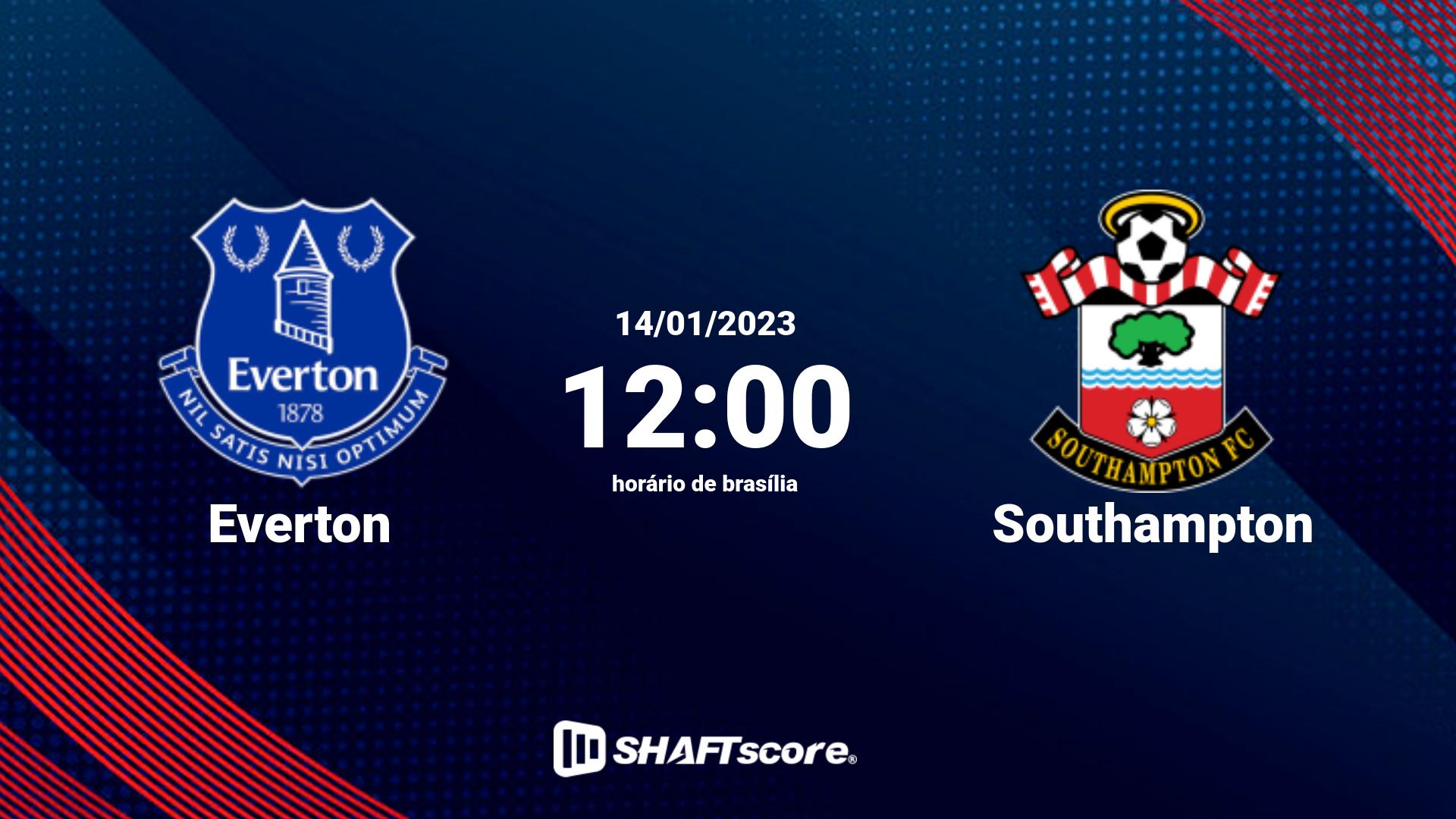 Estatísticas do jogo Everton vs Southampton 14.01 12:00