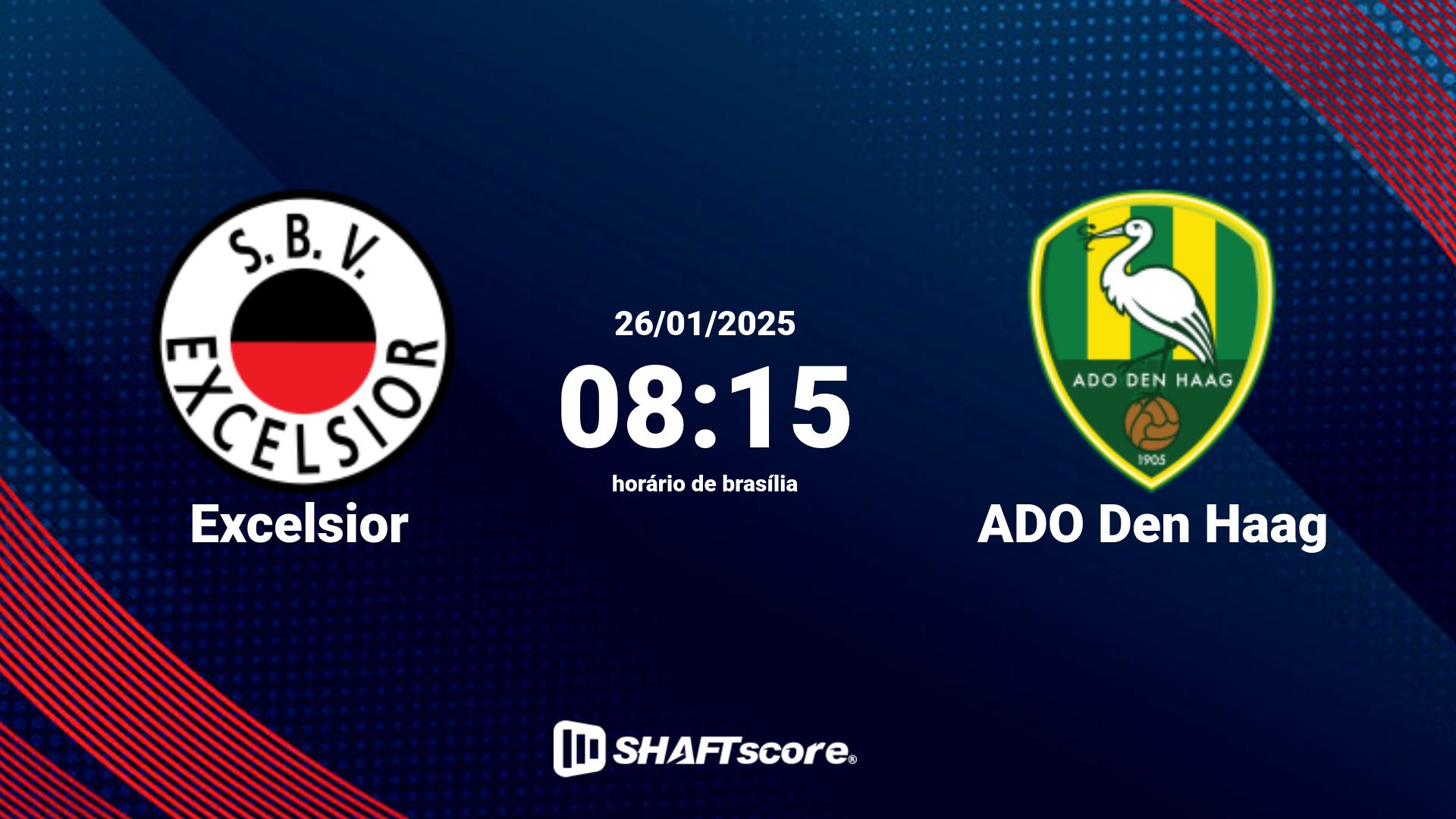 Estatísticas do jogo Excelsior vs ADO Den Haag 26.01 08:15