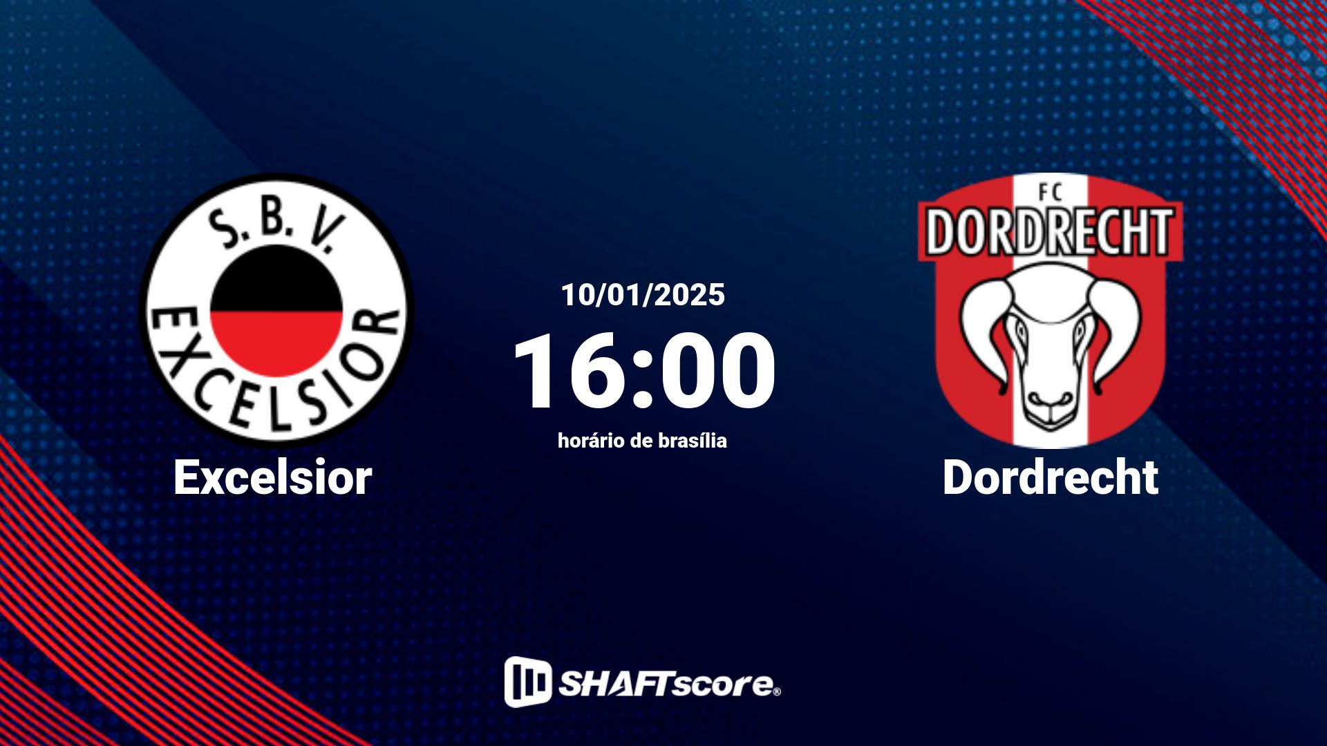 Estatísticas do jogo Excelsior vs Dordrecht 10.01 16:00