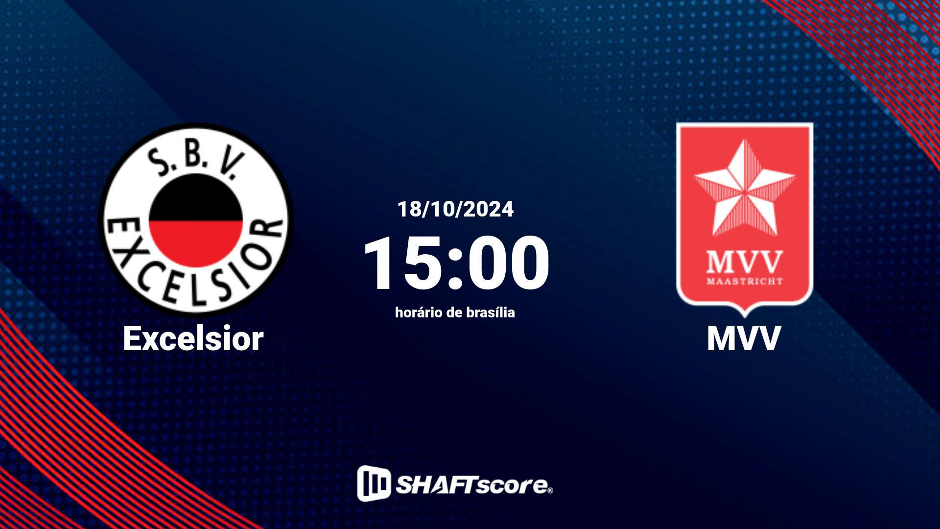 Estatísticas do jogo Excelsior vs MVV 18.10 15:00