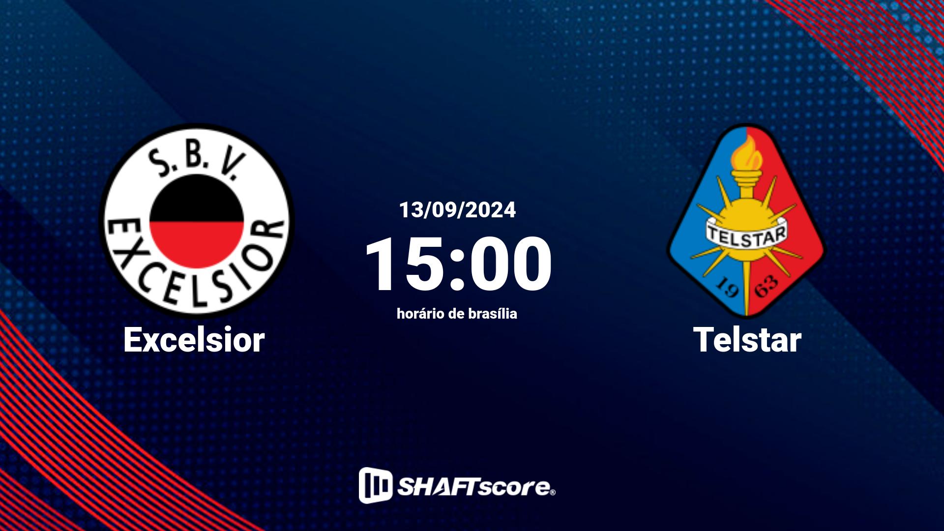 Estatísticas do jogo Excelsior vs Telstar 13.09 15:00