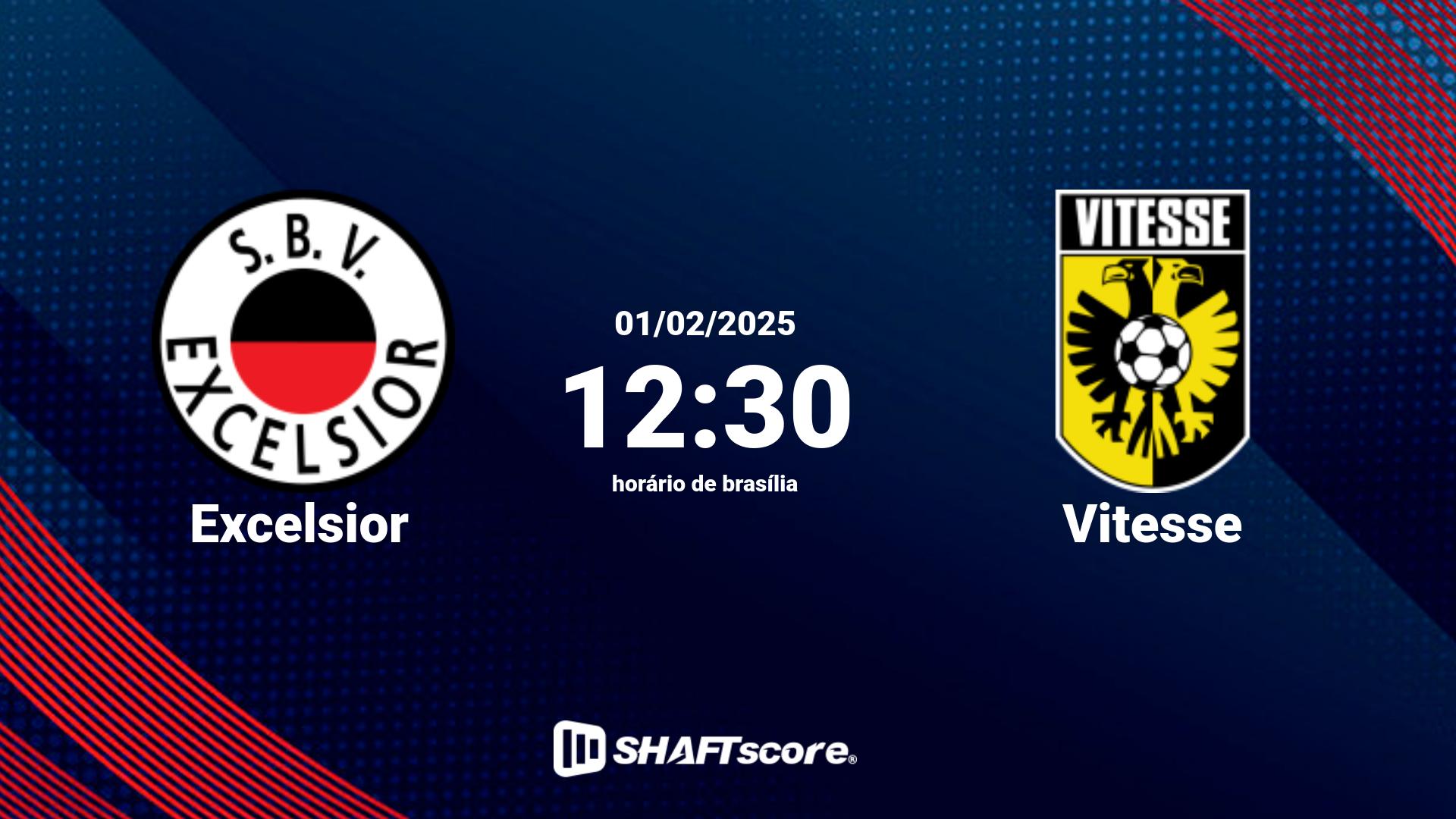 Estatísticas do jogo Excelsior vs Vitesse 01.02 12:30