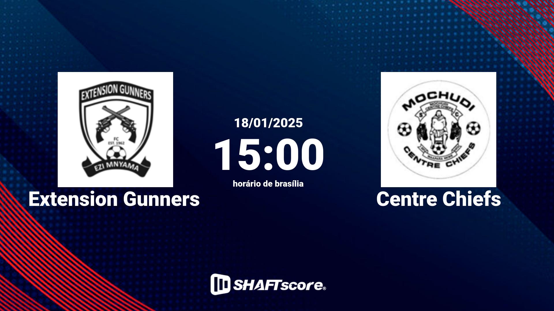 Estatísticas do jogo Extension Gunners vs Centre Chiefs 18.01 15:00