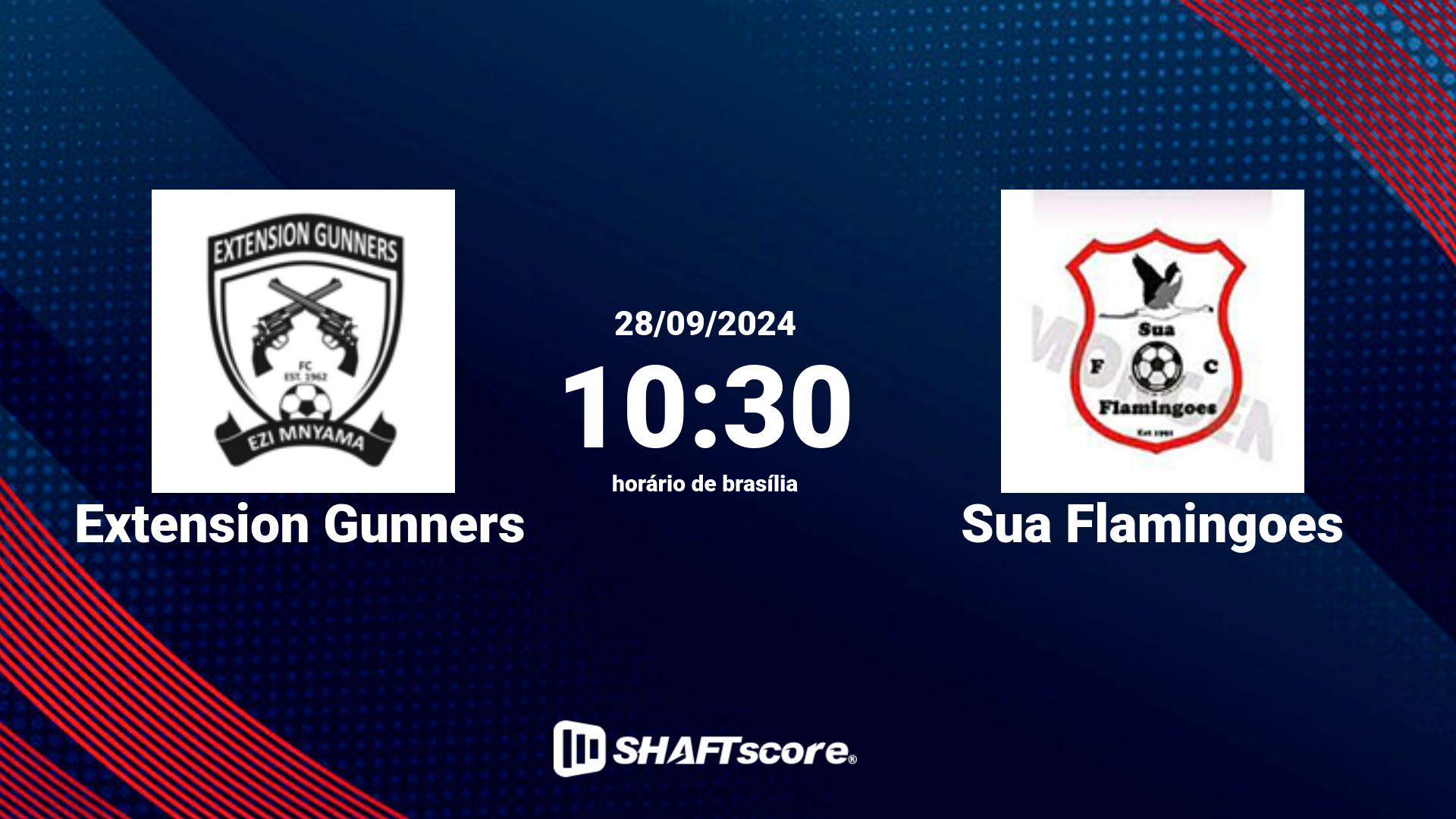 Estatísticas do jogo Extension Gunners vs Sua Flamingoes 28.09 10:30